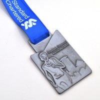 Customize Debossed Logo Metal Antique Marathon Medal